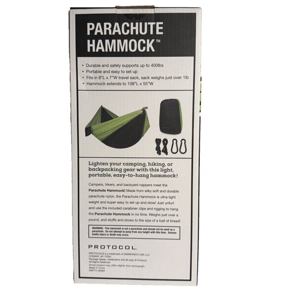 Protocol Ultra Compact Parachute Hammock New in Box holds up to 400 lbs - Picture 2 of 4